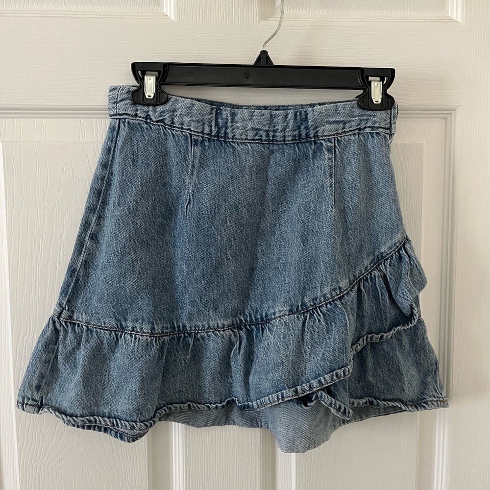 Aeropostale Blue Denim Skater Skirt